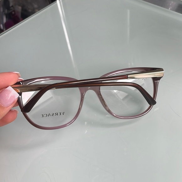 Versace gold and purple brown prescription glasses - Picture 2 of 7